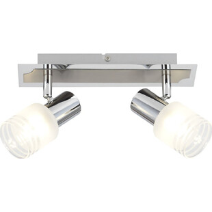 Plafon szklany 2 punktowy Lea II Led Satynowy Chrom marki Brilliant