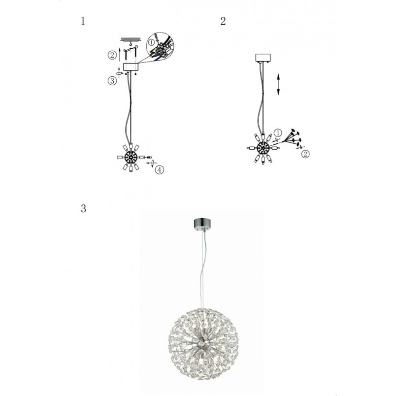 Lampa wisząca Bolid - Kryształowa Kula Glamour | Markslojd