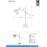 Lampa stołowa Grimstad mosiężna Markslojd | Kup online