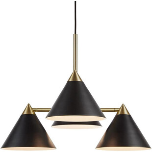 Lampa wisząca 4 punktowa Klint 58 czarno-mosiężna marki Markslojd