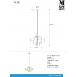 Lampa Wisząca Glamour Paris | 10 Punktów, Mosiądz | Markslojd