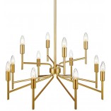 Lampa wisząca Regent XII Markslojd | Złota, antyczna, 70cm