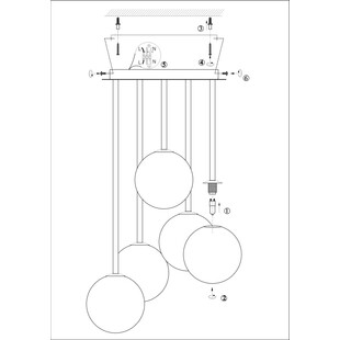 Lampa Sufitowa Universe V | Markslojd - Szkło Dymione