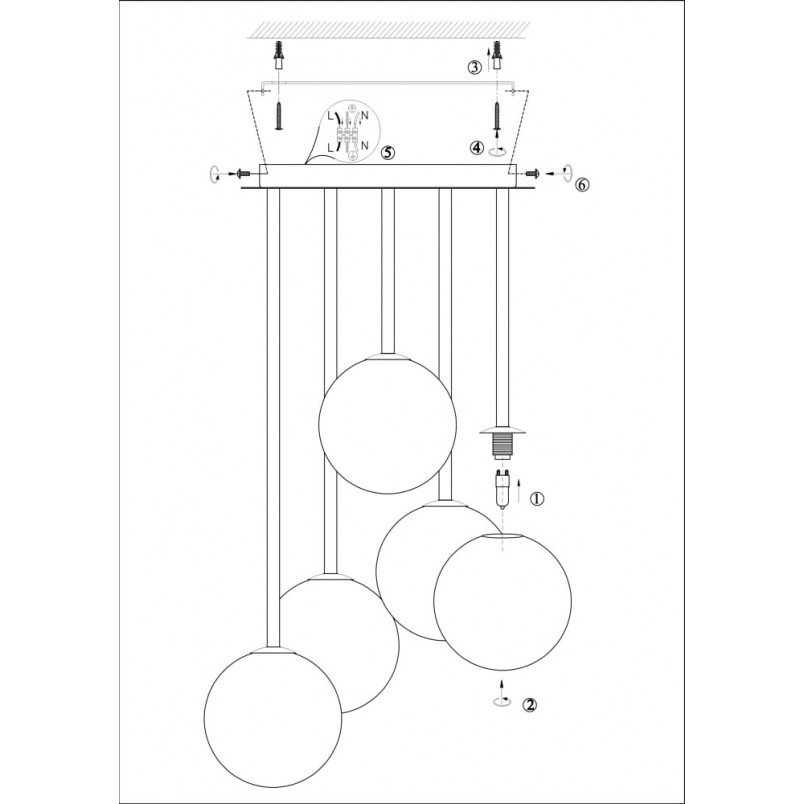 Lampa Sufitowa Universe V | Markslojd - Szkło Dymione