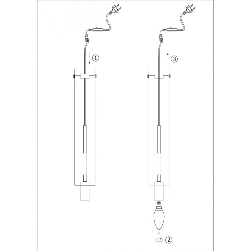 Lampa wisząca szklana Tubo 7cm | Markslojd - Stylowe oświetlenie