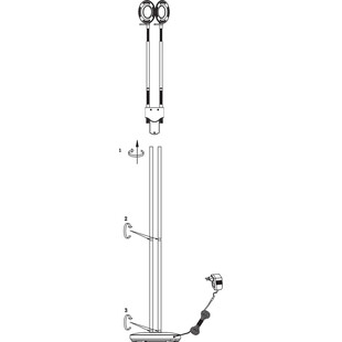 Lampa podłogowa Hudson II Markslojd - Srebrna, ze ściemniaczem