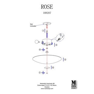 Plafon szklany Rose biały 35cm - Markslojd | Oświetlenie