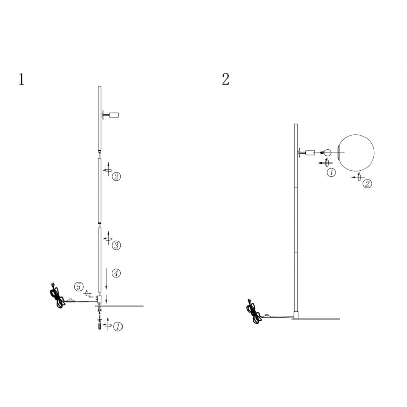 Lampa podłogowa szklana Dione | Markslojd - Elegancki design