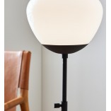 Lampa stołowa Rise - szklana, biało-czarna | Markslojd