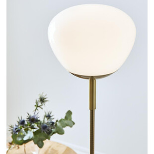 Lampa podłogowa Rise - Szkło Białe / Mosiądz | Markslojd