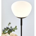 Lampa podłogowa Rise szklana biało-czarna | Markslojd