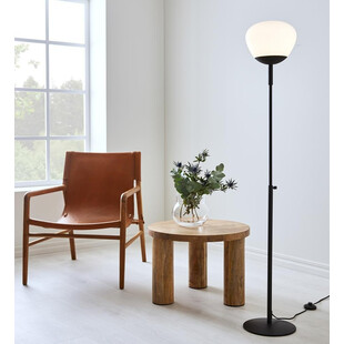 Lampa podłogowa Rise szklana biało-czarna | Markslojd