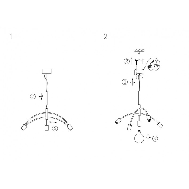 Lampa Wisząca Loft Cygnus | Markslojd - 5 punktów, Czarna