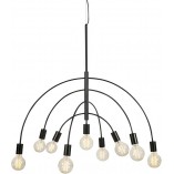 Lampa Wisząca Lavello 9-punktowa Czarna Markslojd | Loftowa