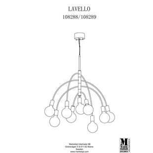 Lampa wisząca mosiężna Lavello 9-punktowa | Markslojd