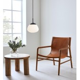 Lampa wisząca Rise - szklany klosz biały/czarny | Markslojd