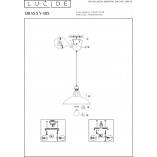 Lampa Wisząca Industrialna Brassy | Czarna, Loftowa | Lucide