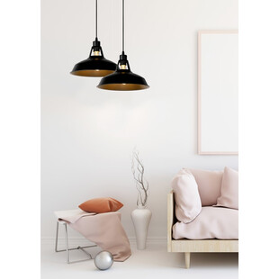 Lampa Wisząca Industrialna Brassy | Czarna, Loftowa | Lucide