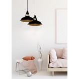 Lampa Wisząca Industrialna Brassy | Czarna, Loftowa | Lucide