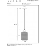Lampa wisząca Mesh czarna | Loftowa lampa Lucide