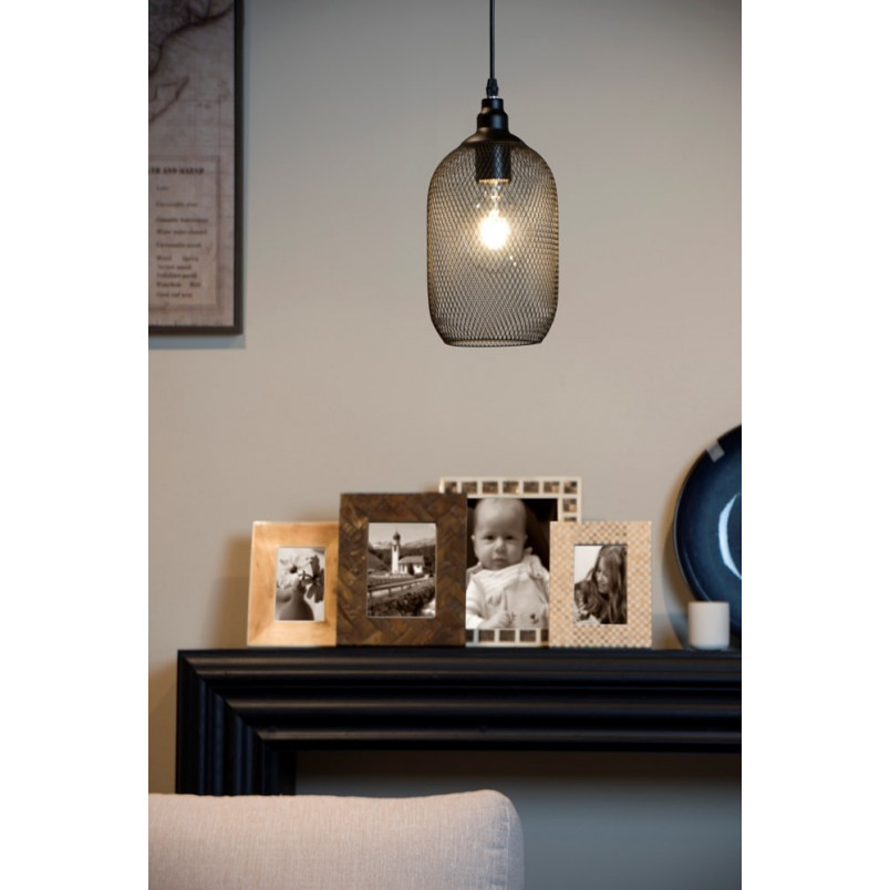 Lampa wisząca Mesh czarna | Loftowa lampa Lucide