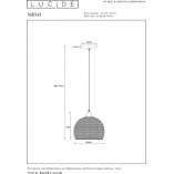 Lampa wisząca ażurowa Mesh czarna | Lucide - Loftowa elegancja