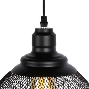 Lampa wisząca ażurowa Mesh czarna | Lucide - Loftowa elegancja