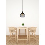 Lampa wisząca ażurowa Mesh czarna | Lucide - Loftowa elegancja
