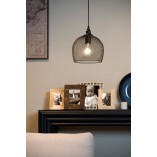Lampa wisząca ażurowa Mesh czarna | Lucide - Loftowa elegancja