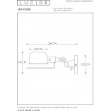 Kinkiet industrialny Lucide Honore | Loftowa lampa z metalu