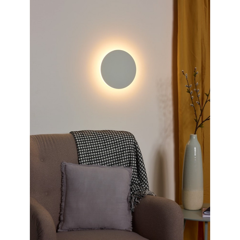 Kinkiet Lucide Eklyps LED - Nowoczesny, Biały, 25cm | Skandynawski