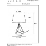Lampa stołowa Gitta czarno-chromowa | Lucide