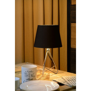 Lampa stołowa Gitta czarno-chromowa | Lucide