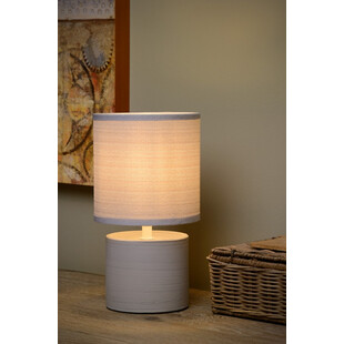 Lampa stołowa Greasby szara Lucide | Design w stylu Japandi