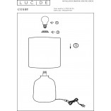 Lampa Stołowa Betonowa Cosby Szara | Lucide