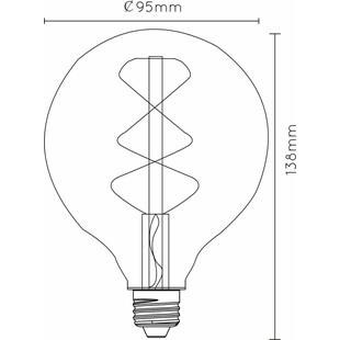 Żarówka LED Globe E27 5W Bursztynowa Lucide - Odkryj ciepło!