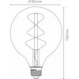 Żarówka LED Globe E27 5W Bursztynowa Lucide - Odkryj ciepło!
