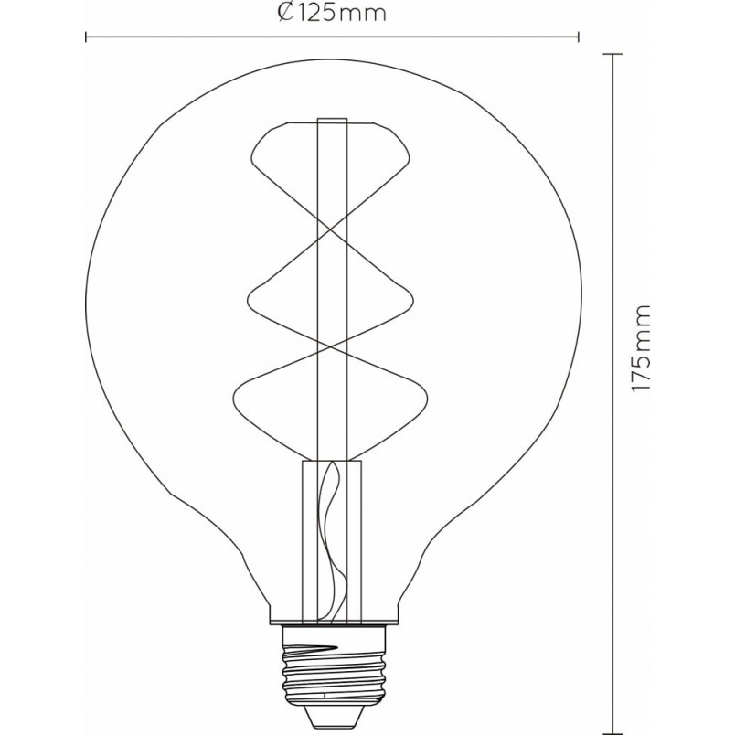 Żarówka LED Globe E27 5W Bursztynowa Lucide - Odkryj ciepły blask!