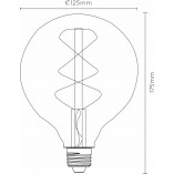 Żarówka LED Globe E27 5W Bursztynowa Lucide - Odkryj ciepły blask!