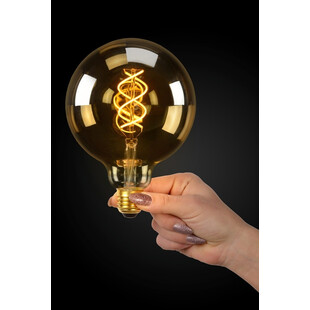 Żarówka LED Globe E27 5W Bursztynowa Lucide - Odkryj ciepły blask!