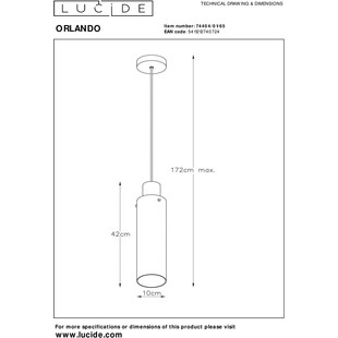 Lampa Wisząca Orlando - Szkło Dymione | Lucide