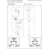 Lampa Wisząca Orlando - Szkło Dymione | Lucide