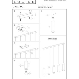 Lampa Wisząca Orlando Lucide | Szkło Dymione, E27 - Kup Teraz!