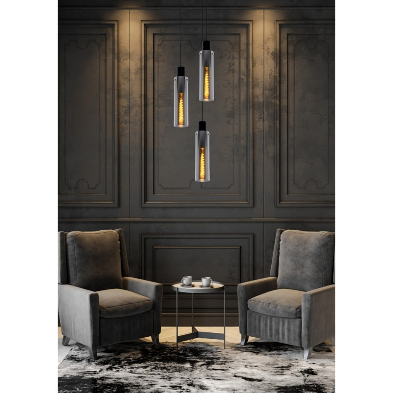Lampa Wisząca Lucide Orlando III - Szkło Dymione | Sklep Lamp