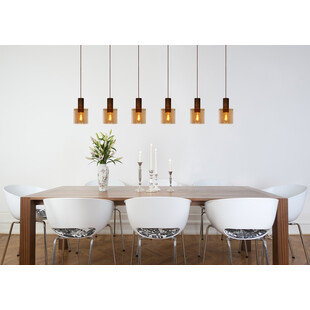 Lampa wisząca Toledo - Lucide | Bursztynowe szkło, E27