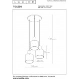 Lampa Wisząca Lucide Toledo - Bursztynowe Szkło | Sklep z Lampami