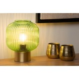 Lampa stołowa Lucide Maloto - Szklana, Retro, Zielona