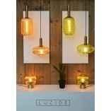 Lampa stołowa Lucide Maloto - Szklana, Retro, Zielona