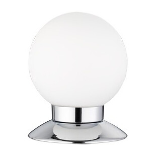Lampa stołowa Princess LED - Szklana kula, biały/chrom | Reality