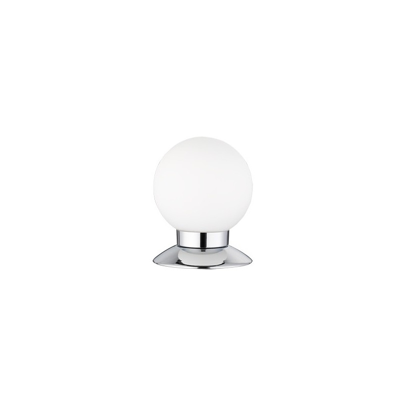 Lampa stołowa Princess LED - Szklana kula, biały/chrom | Reality